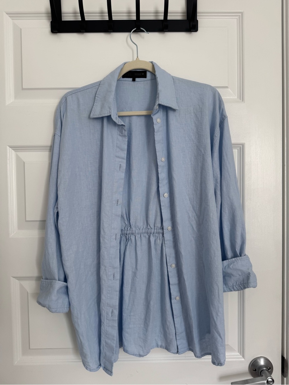 Zara Oversized Linen Blend Shirt